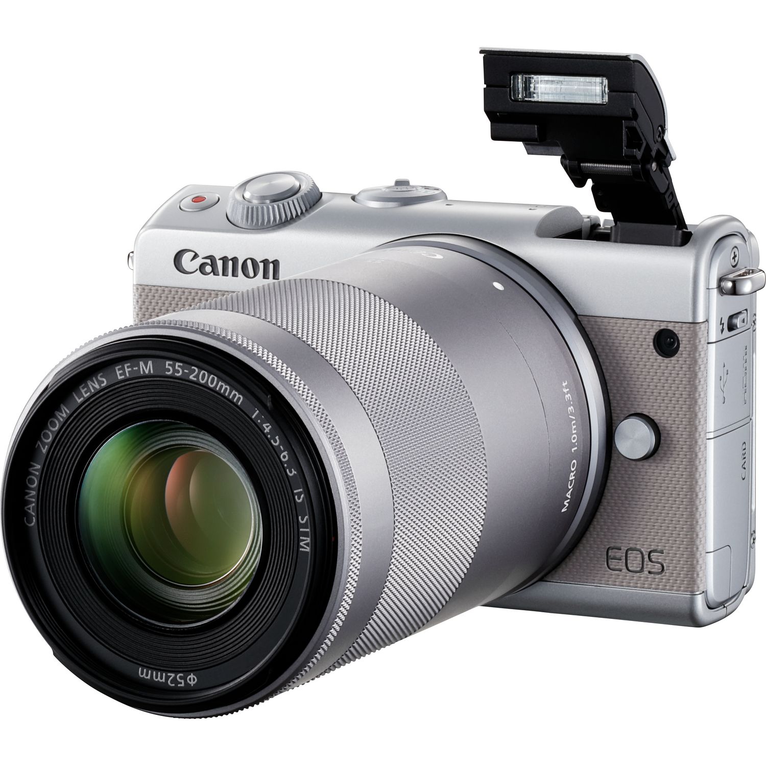 Canon Digital Camera EOS M100 Grey EF-M 15-45mm EF-M 55-200mm IS STM ...