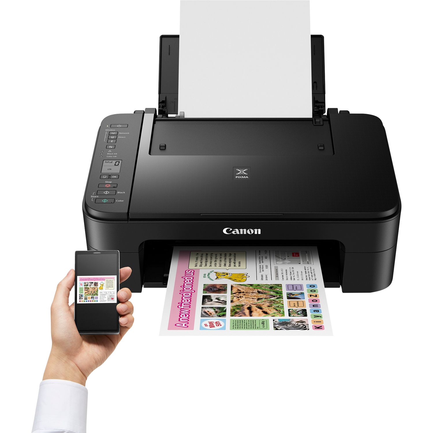 Canon PIXMA TS3150 A4 WiFi 3-in-1 Home Inkjet Printer Black 2226C008 ...