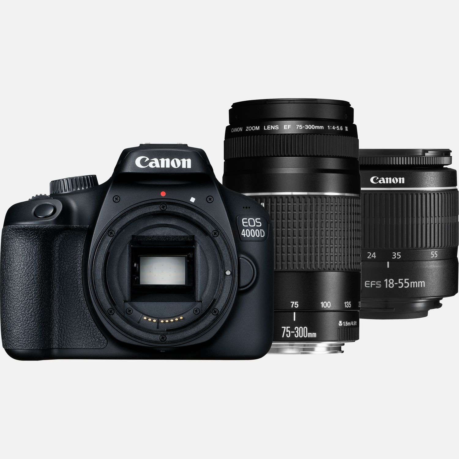 Buy Canon Eos 4000d Body Ef S 18 55mm Iii Ef S 75 300mm Iii In Wi Fi Cameras Canon Uae Store