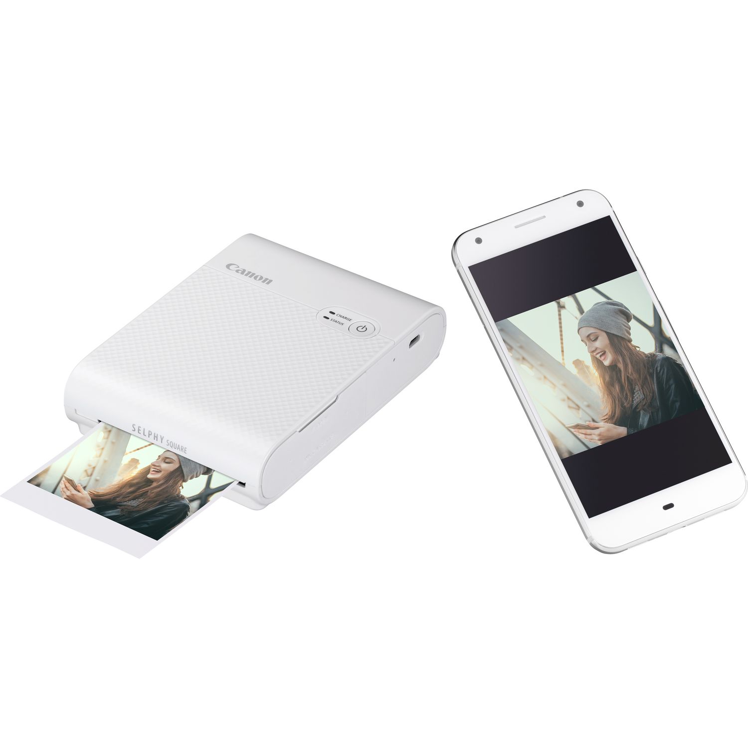 Canon SELPHY SQUARE QX10 Instant Photo Printer Wireless Compact White