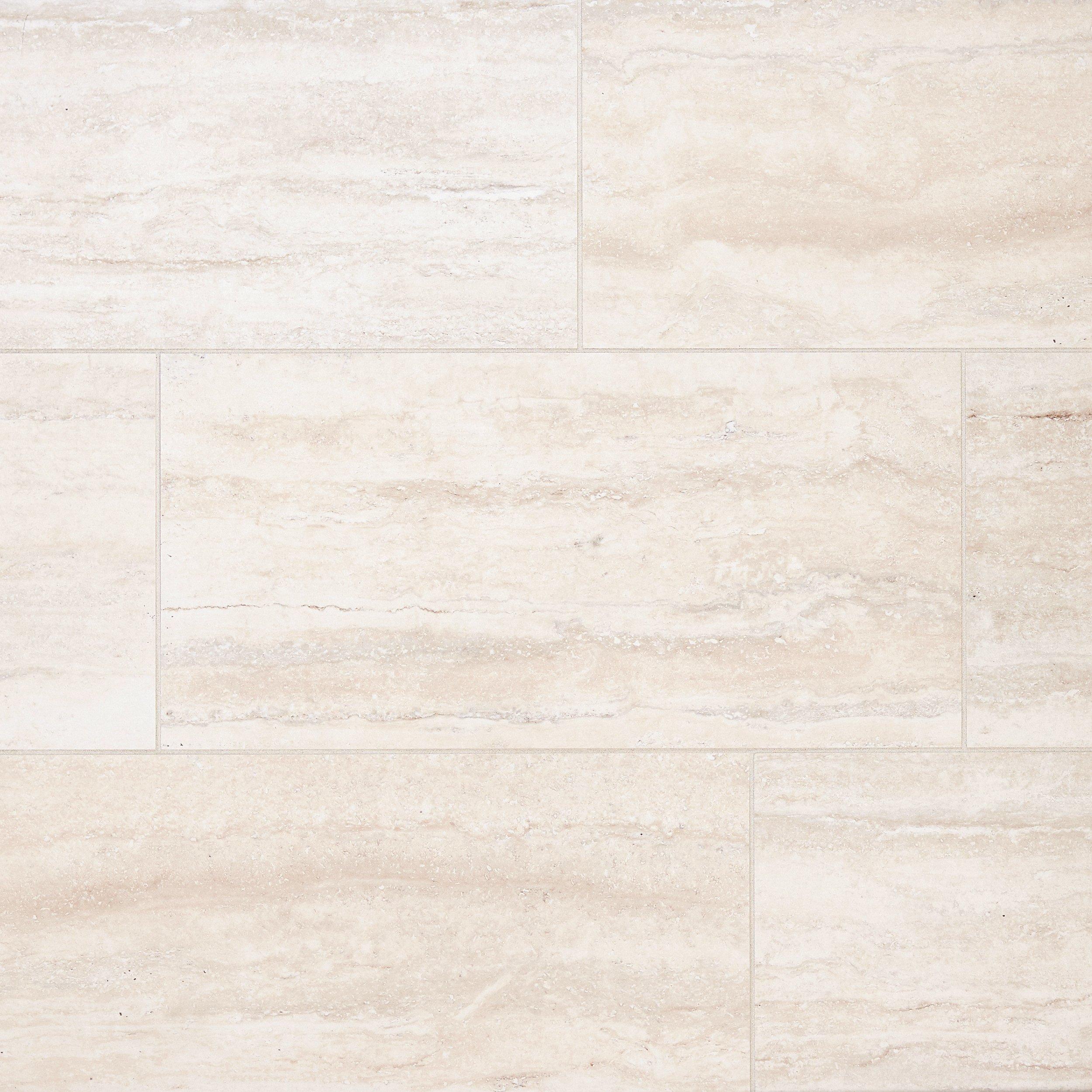 Travertini Bianco Porcelain Tile - 12 x 24 - 100008937 | Floor and Decor