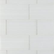 Crystal White Ice Glass Tile - 6 x 12 - 100088434 | Floor and Decor