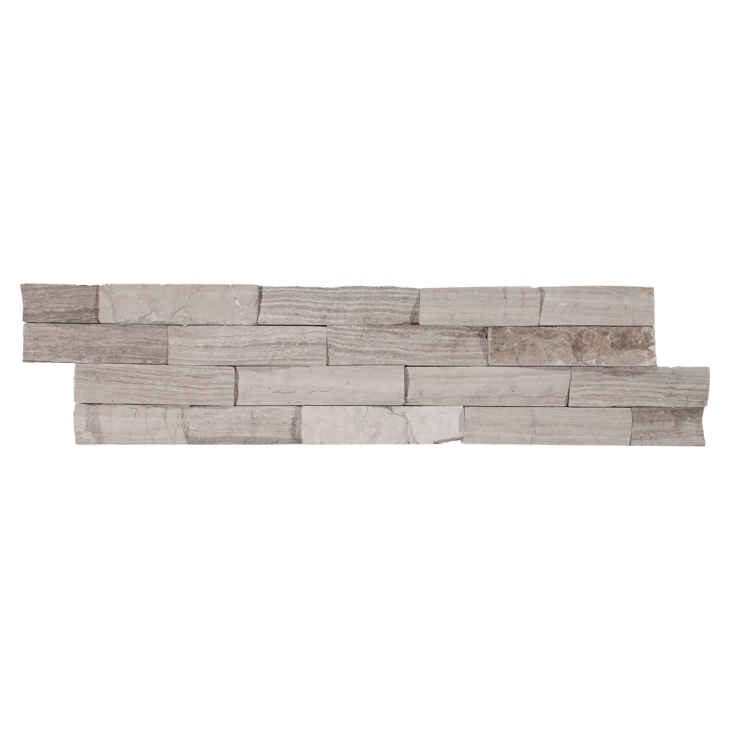 ledger stone splitface panel ledgers stacked floor decor valentino marble quartzite gray
