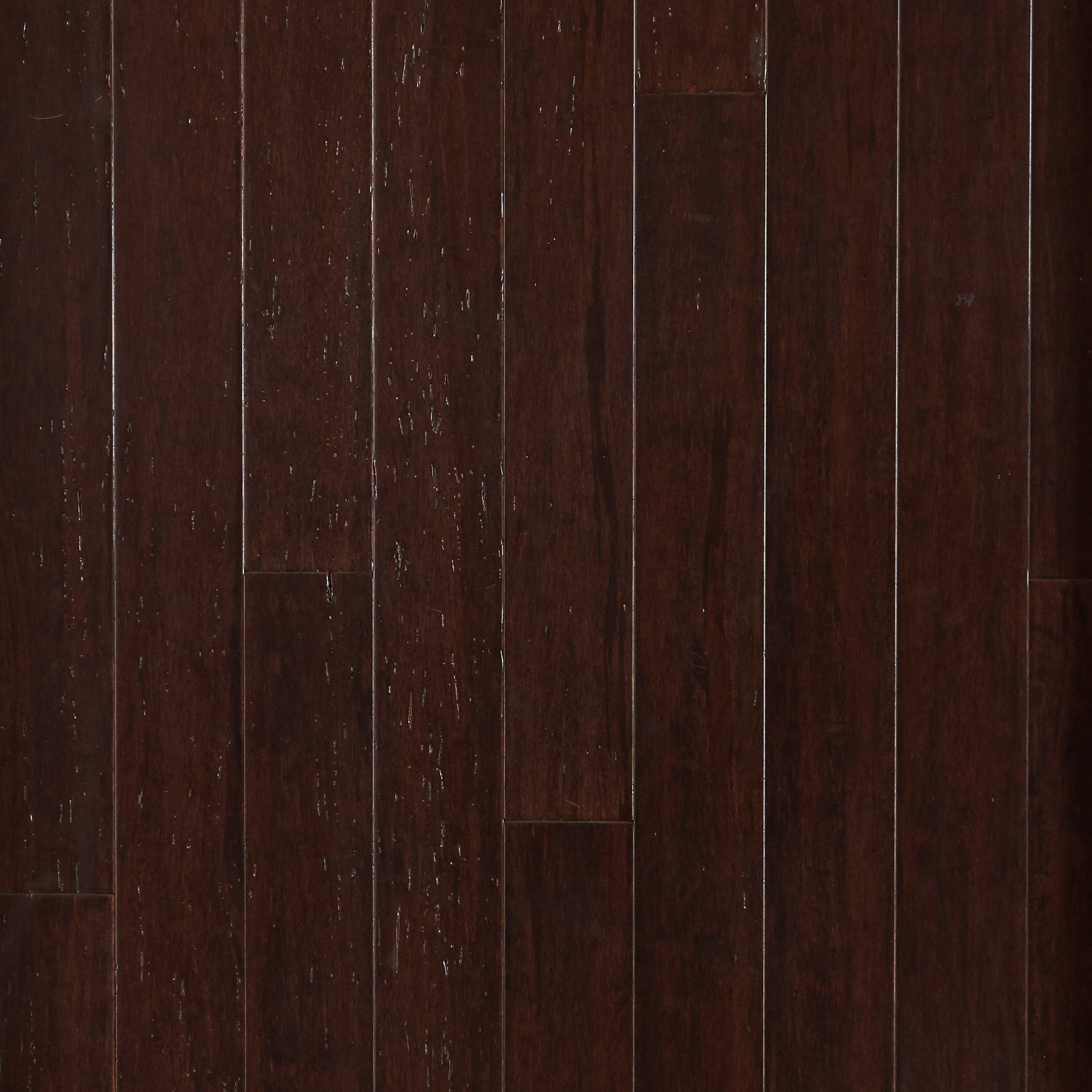Heritage Walnut Handscraped Solid Stranded Bamboo - 3/8in
