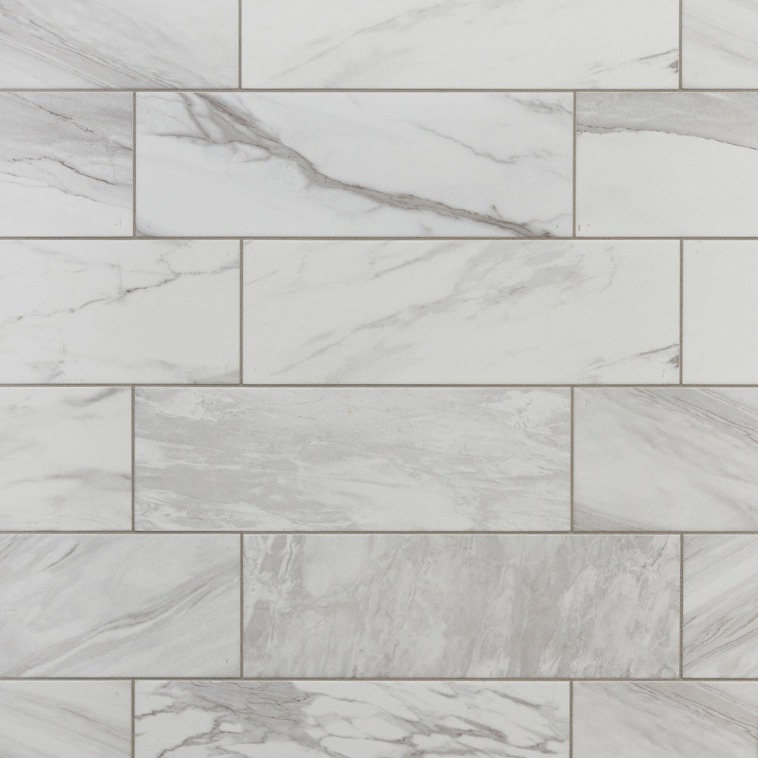 Marble Art Polished Ceramic Tile - 6 x 18 - 100387703 | Floor and Decor