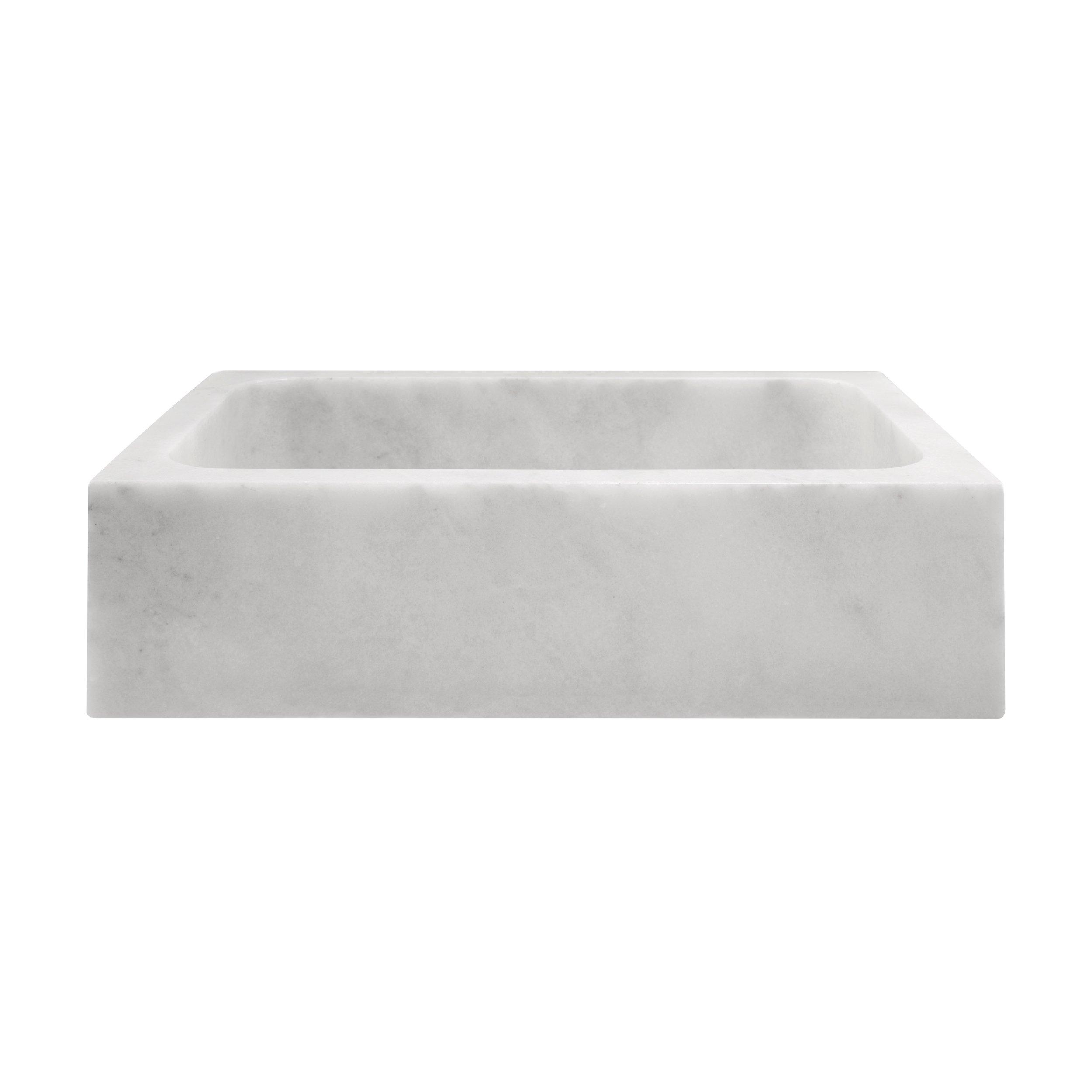 Carrara Milano Marble Sink - 18.11in. x 27.50in. - 100410398 | Floor ...