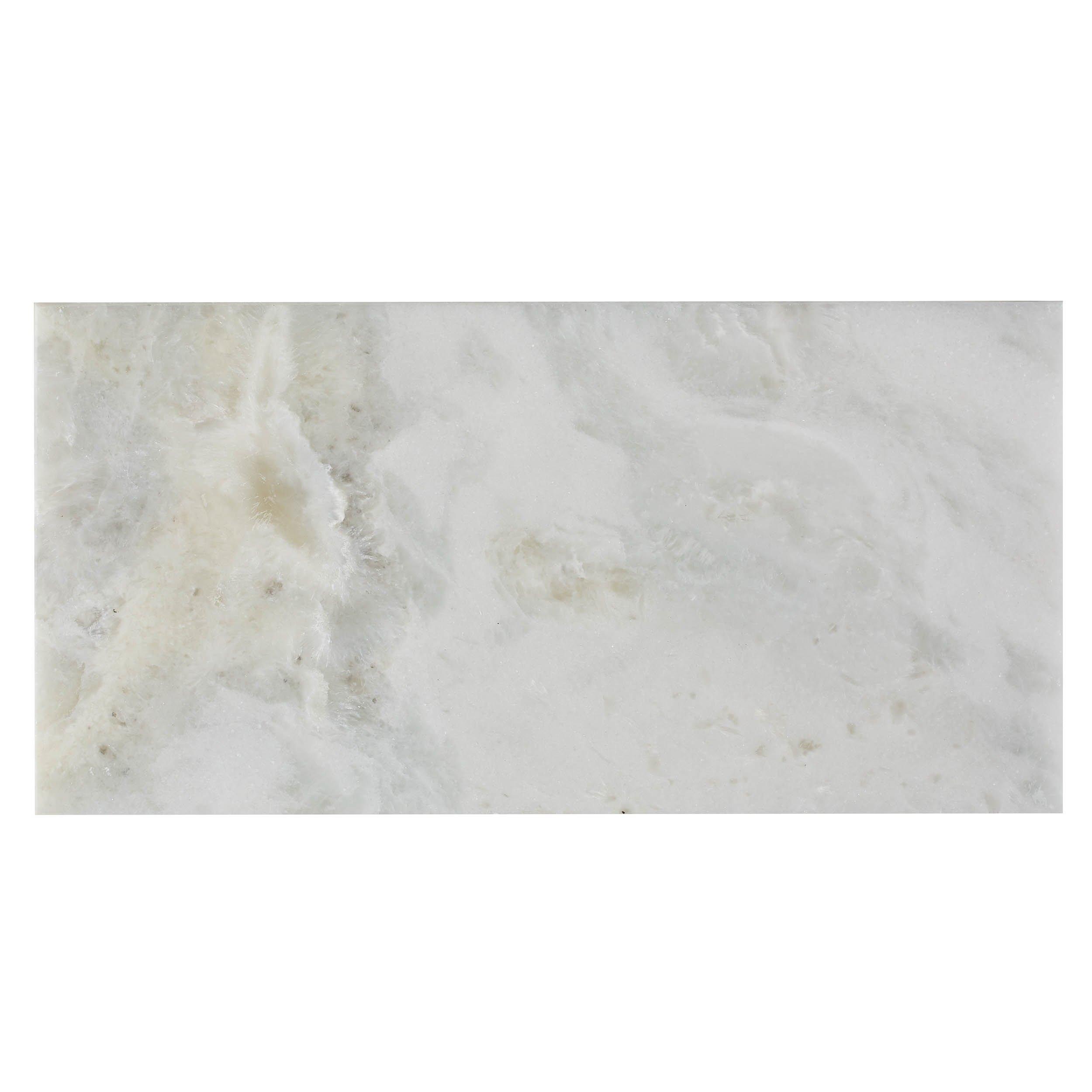 Sahara Carrara Polished Marble Tile - 6 x 12 - 100436658 ...