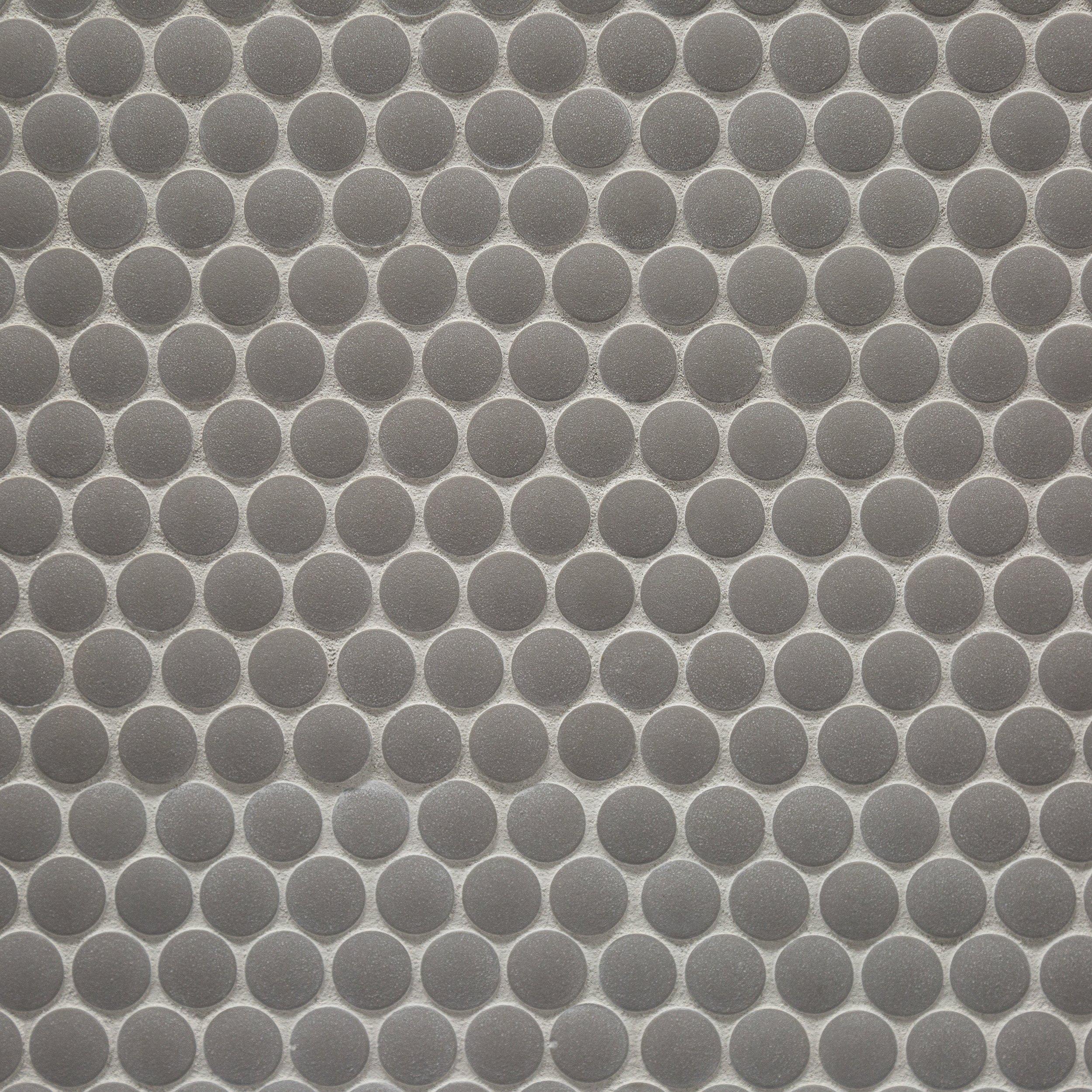 White And Gray Mosaic Tile Backsplash unglazed light gray penny porcelain mosaic