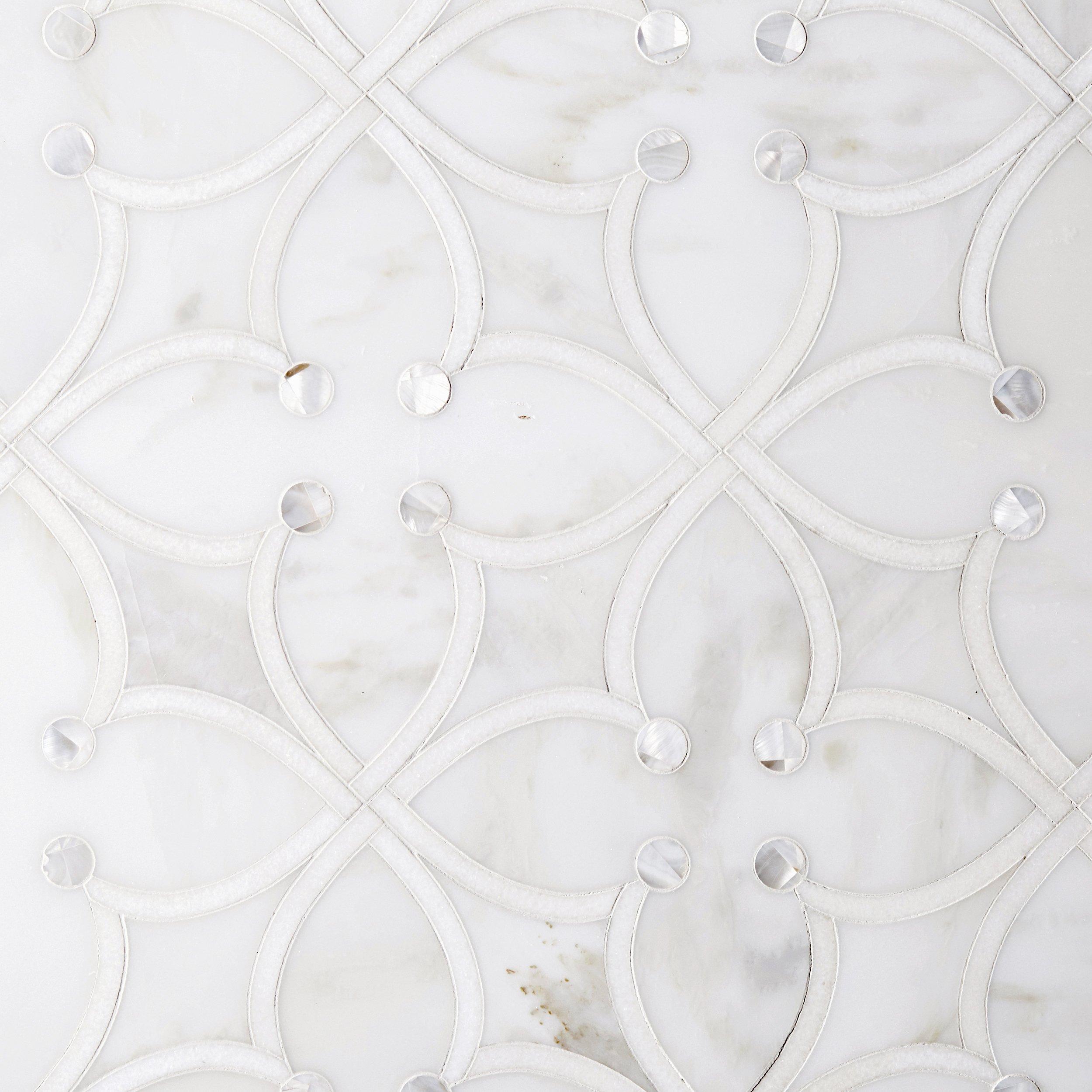 Nevada Plank With Cork Back S New Jasmine Calacatta Mother Of Pearl Thassos Mosaic
