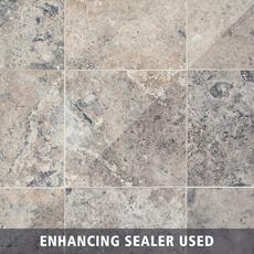 Argento II Honed Travertine Tile - 16 x 16 - 100698273 | Floor and Decor