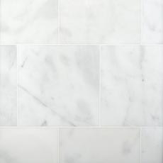 Chateau Polished Carrara Marble Tile - 18 x 18 - 100698919 | Floor and