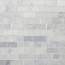 Chateau Honed Carrara Marble Tile - 3 x 6 - 100701960 | Floor and Decor