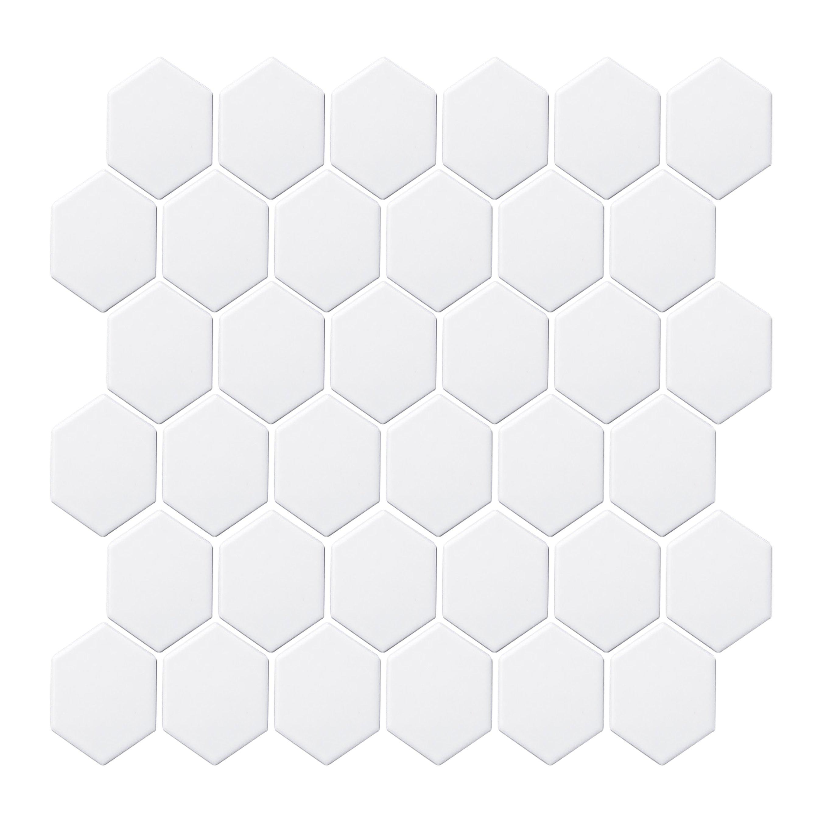 Black Matte 2 In Hexagon Porcelain Mosaic 11 X 13 100782390 Floor And Decor