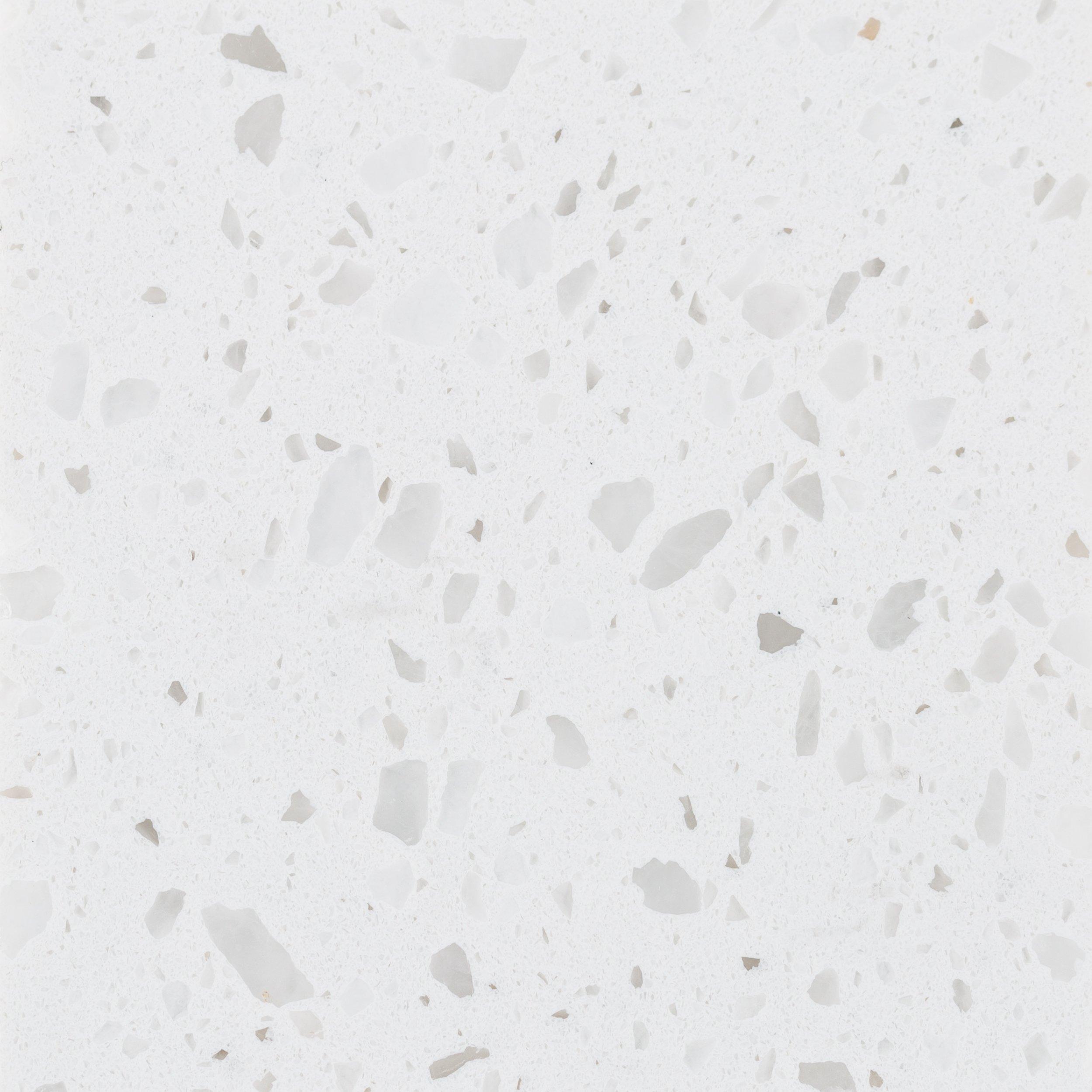 Ready To Install Sparkling White Quartz Slab Includes Backsplash