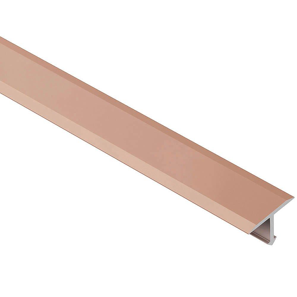 Schluter Reno-T 1in.-Wide Transition Aluminum Satin Copper - 1in. - 951501352 | Floor and Decor